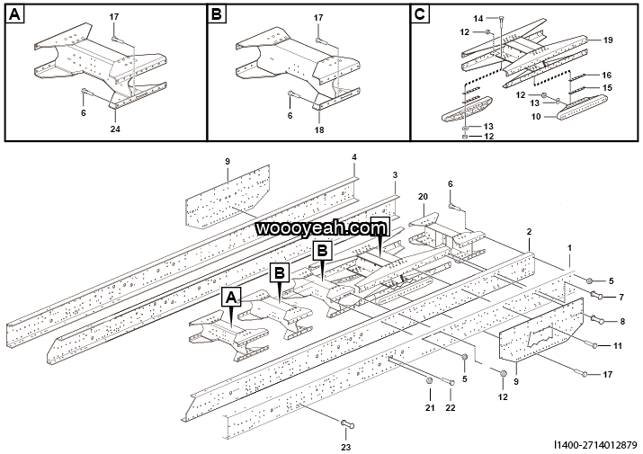 LGMG Off-Highway Dump Truck 2023 - Frame assy - I1400-2714012879