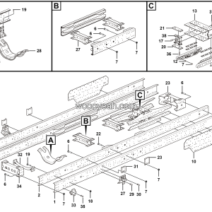 LGMG MT50 Mine Truck - Frame assy - I1400-2714012969
