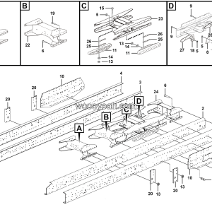 LGMG MT86L Mine Truck - Frame assy - I1400-2714013078