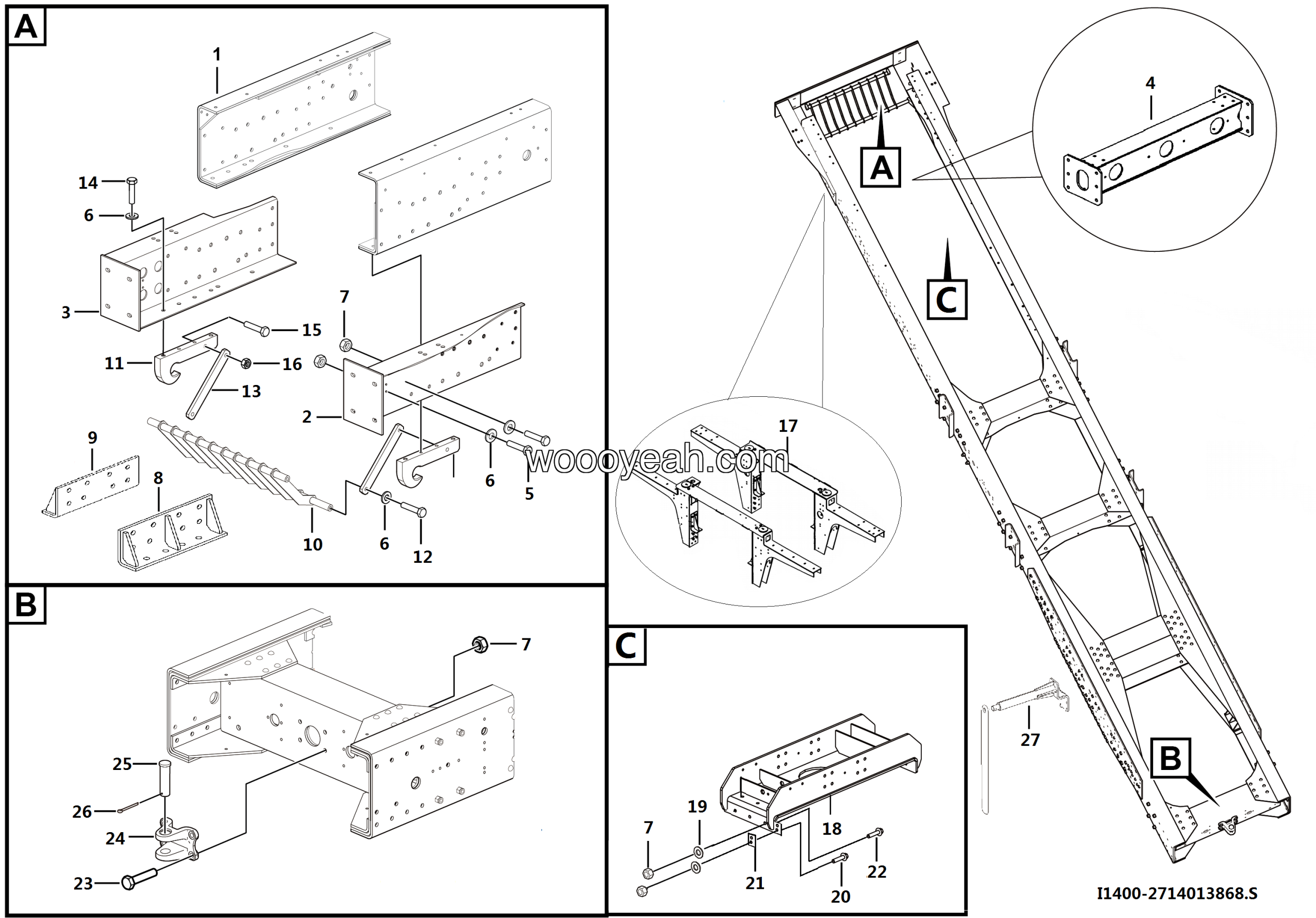 LGMG Off-Highway Dump Truck 2022 - Frame assy - I1400-2714013868.S