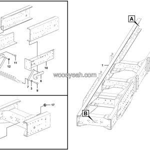 LGMG MT86H Mine Truck - Frame assy - I1401-2714011881