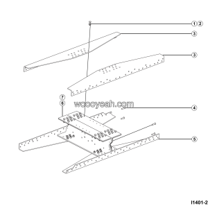 LGMG Off-Highway Dump Truck 2024 - Balance shaft reinforce transverse beam assembly - I1401-2714011896.S1A