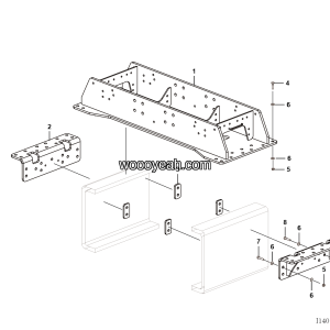 LGMG Off-Highway Dump Truck 2022 - Lift support mounting assy - I1401-2714016359