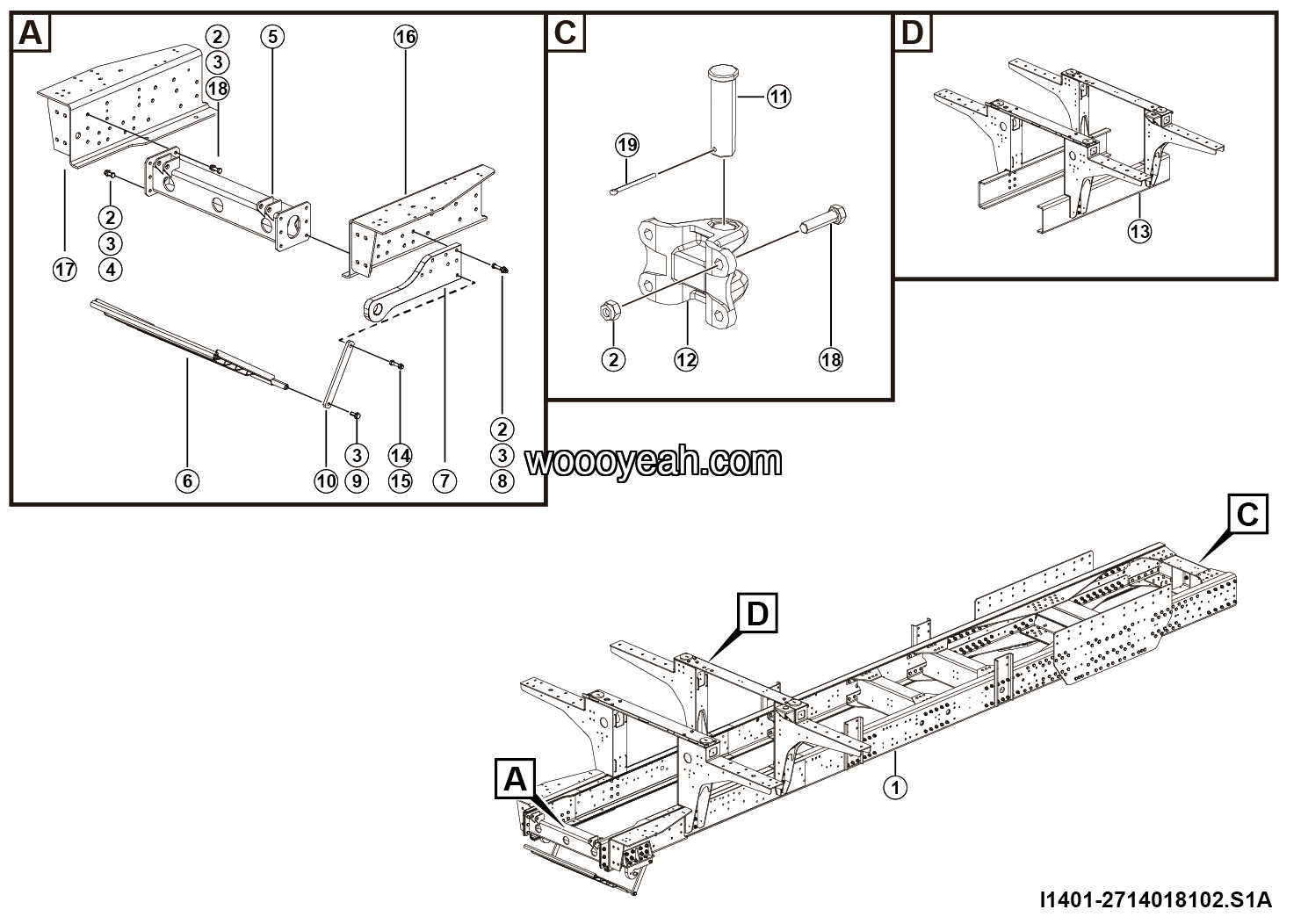 LGMG Off-Highway Dump Truck 2024 - Frame assy - I1401-2714018102.S1A