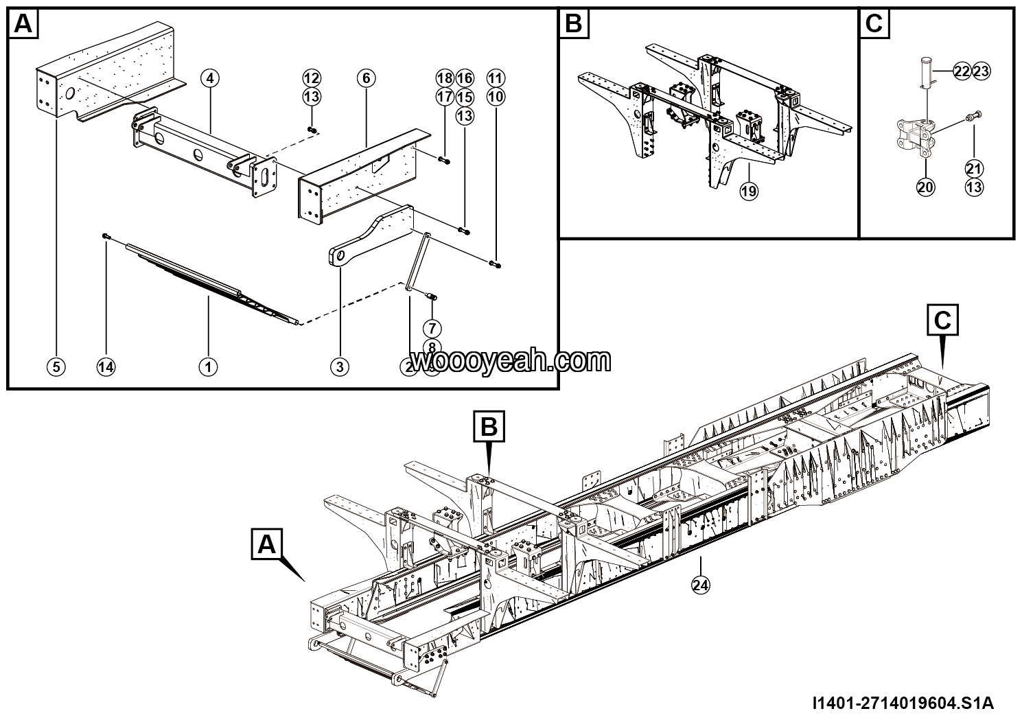 LGMG Off-Highway Dump Truck 2023 - Frame assy - I1401-2714019604.S1A