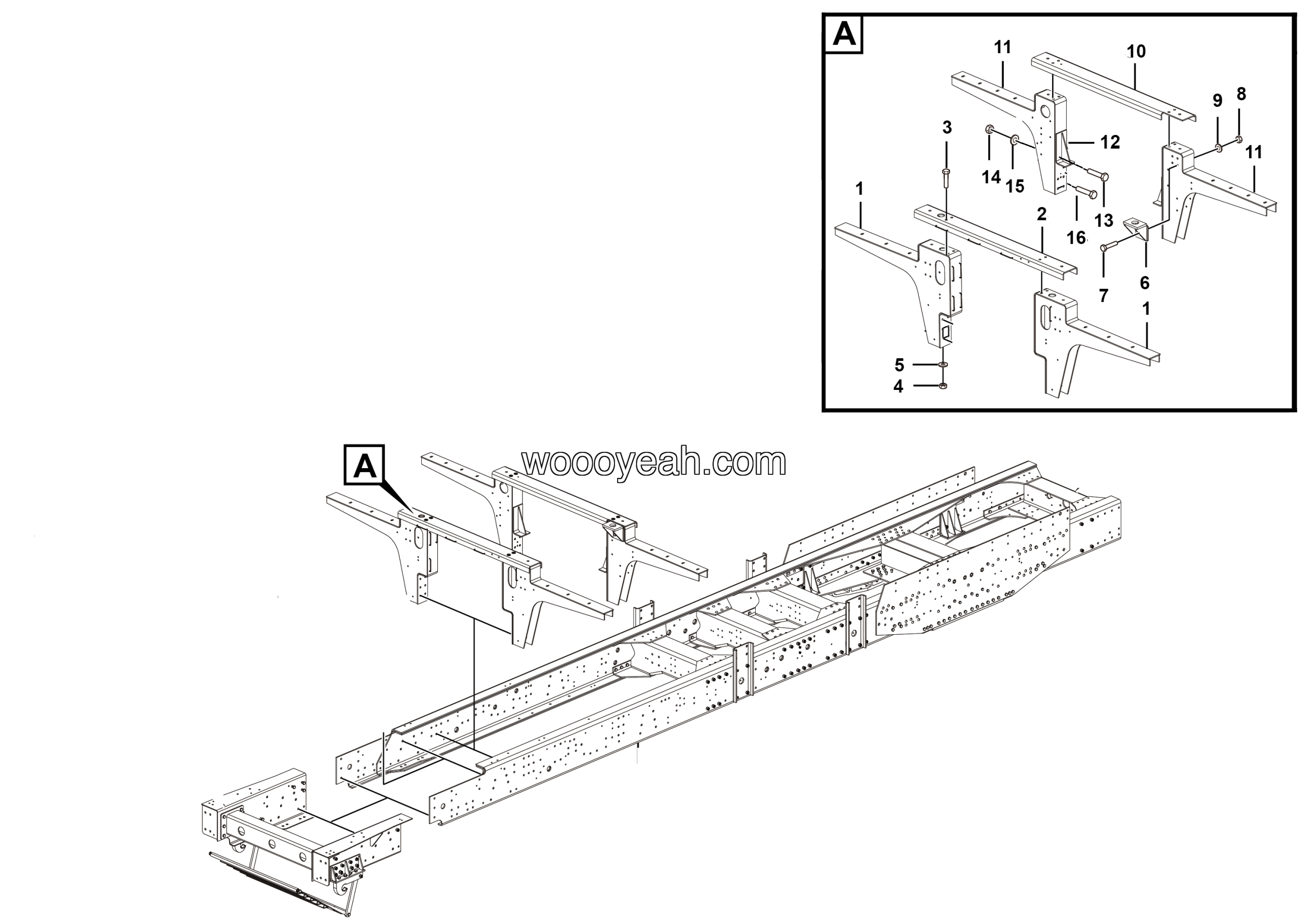 LGMG Off-Highway Dump Truck 2021 - Bench support assy - I1402-2714013284