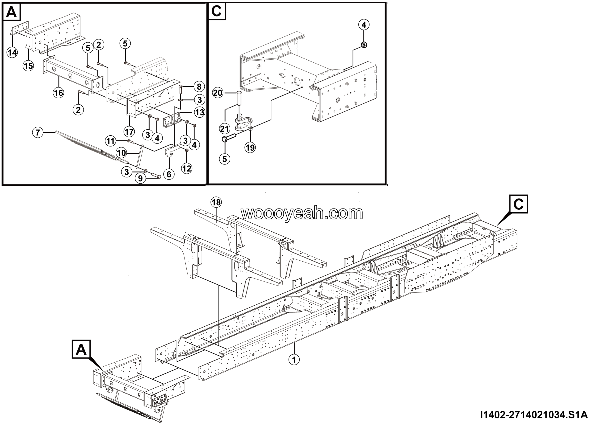LGMG Off-Highway Dump Truck 2024 - Frame assy - I1402-2714021034.S1A