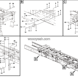 LGMG Off-Highway Dump Truck 2021 - Main & sub frame connecting assy - I1500-2740010552.S1B