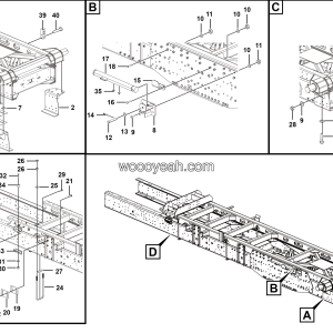 LGMG Off-Highway Dump Truck 2022 - Main & sub frame connecting assy - I1501-2740010274