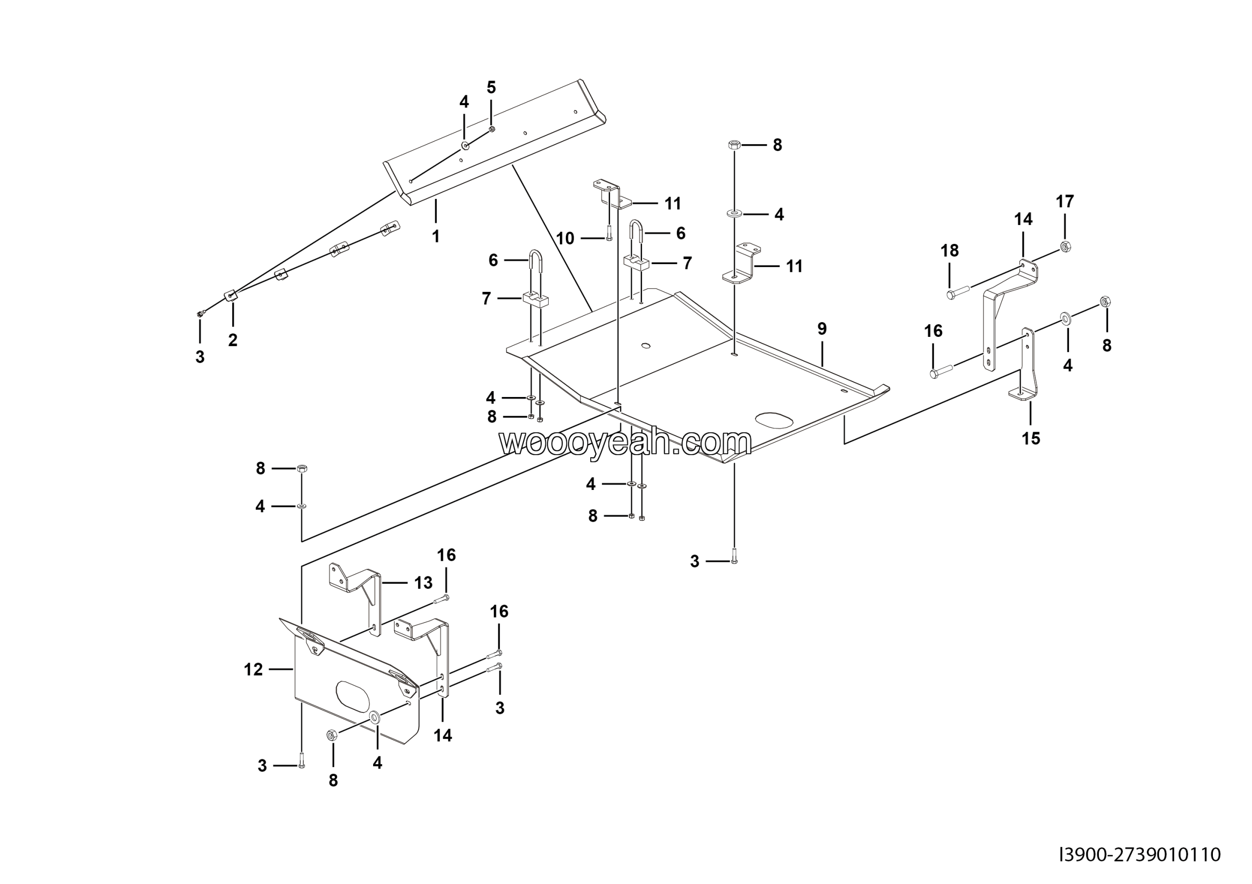 LGMG Mine Truck Mine Truck - Fan guide assy - I3900-2739010110