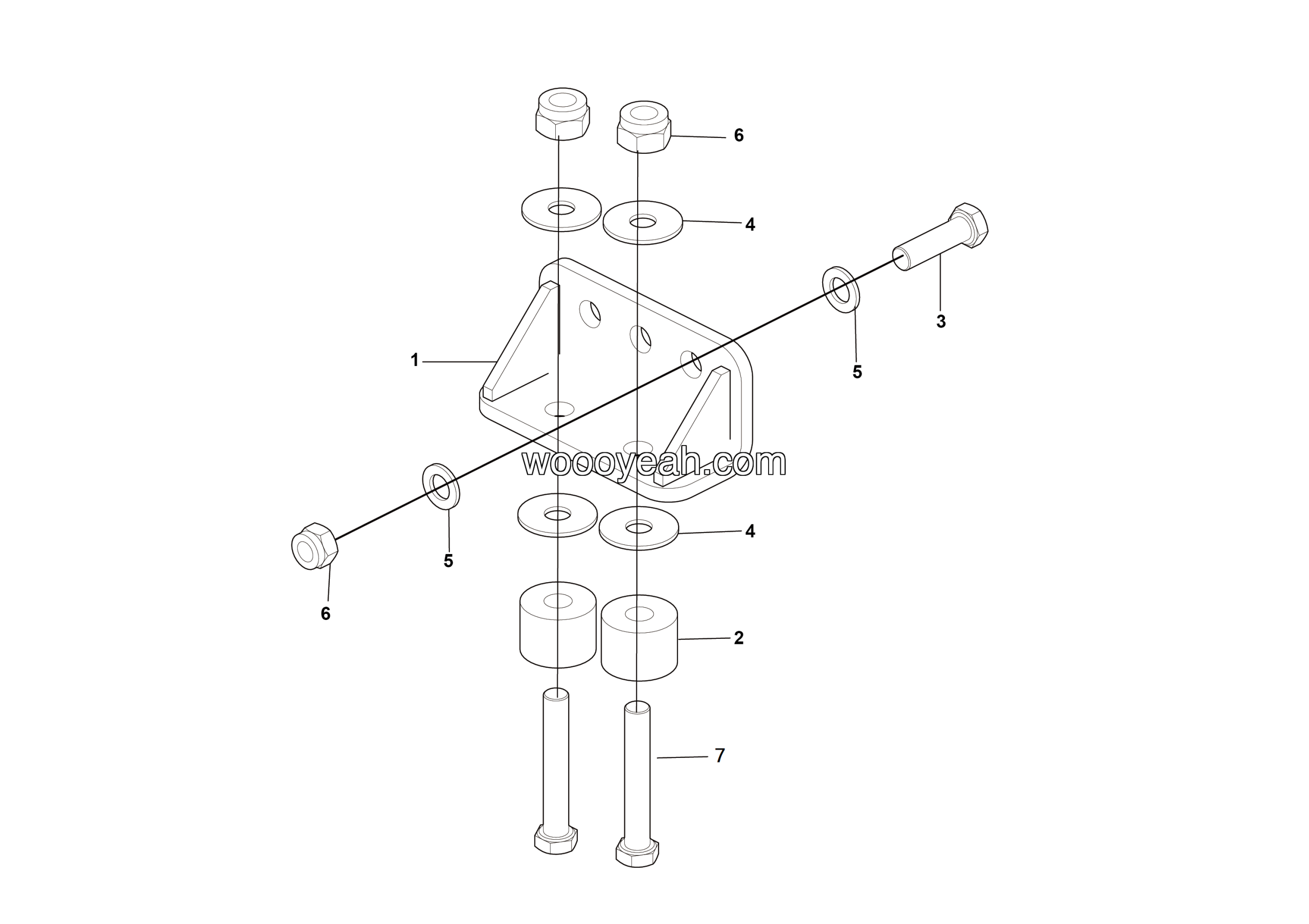 LGMG Off-Highway Dump Truck 2023 - Auxiliary Frame Assembly - I4001-2740011180.S1A