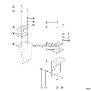 LGMG Off-Highway Dump Truck 2024 - Rear flip mount assembly - I4001-2740011398