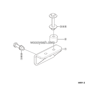 LGMG Off-Highway Dump Truck 2024 - Front connecting mount assy - I4001-2740011438.S1A