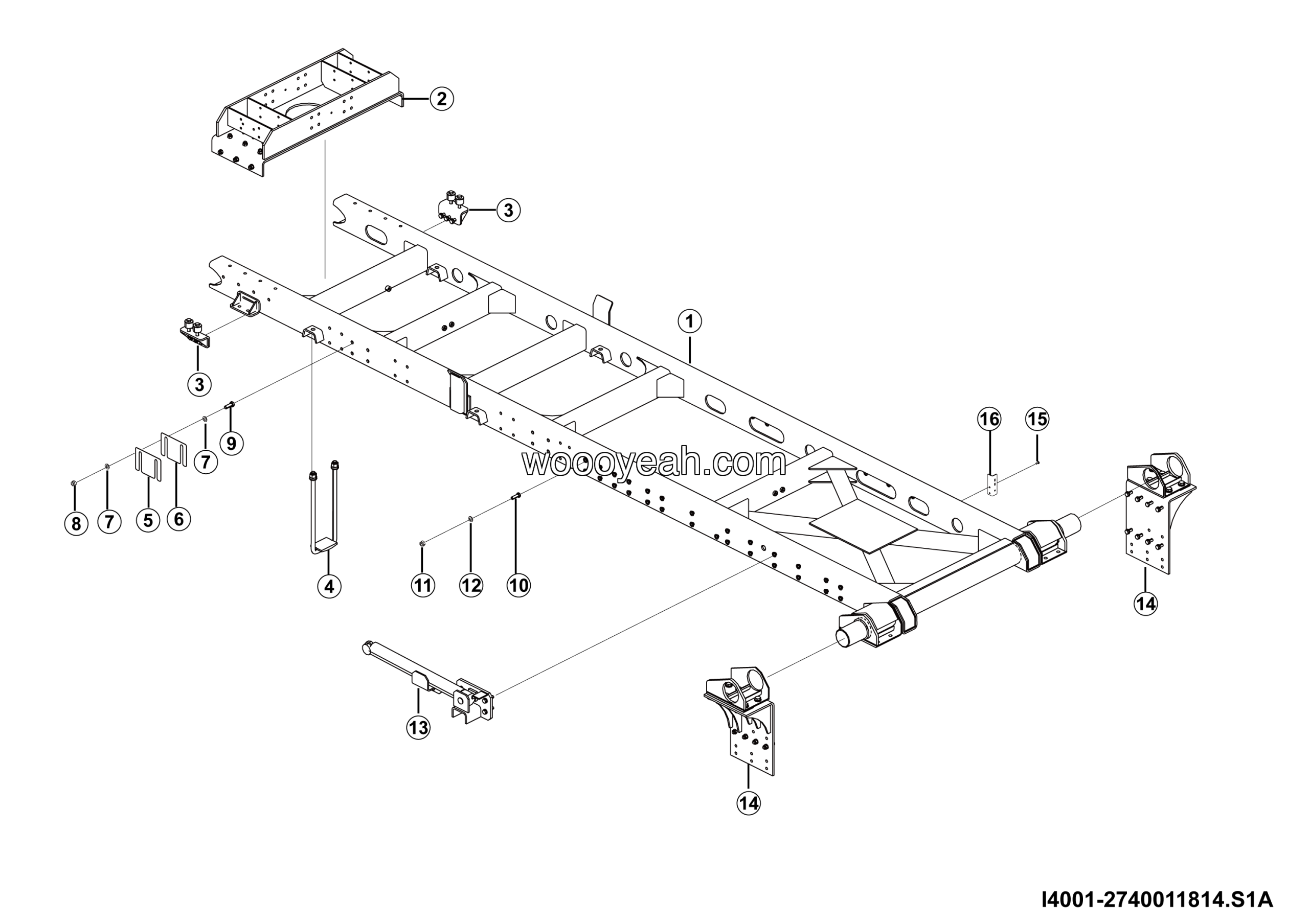 LGMG Off-Highway Dump Truck 2023 - Subframe installation - I4001-2740011814.S1A