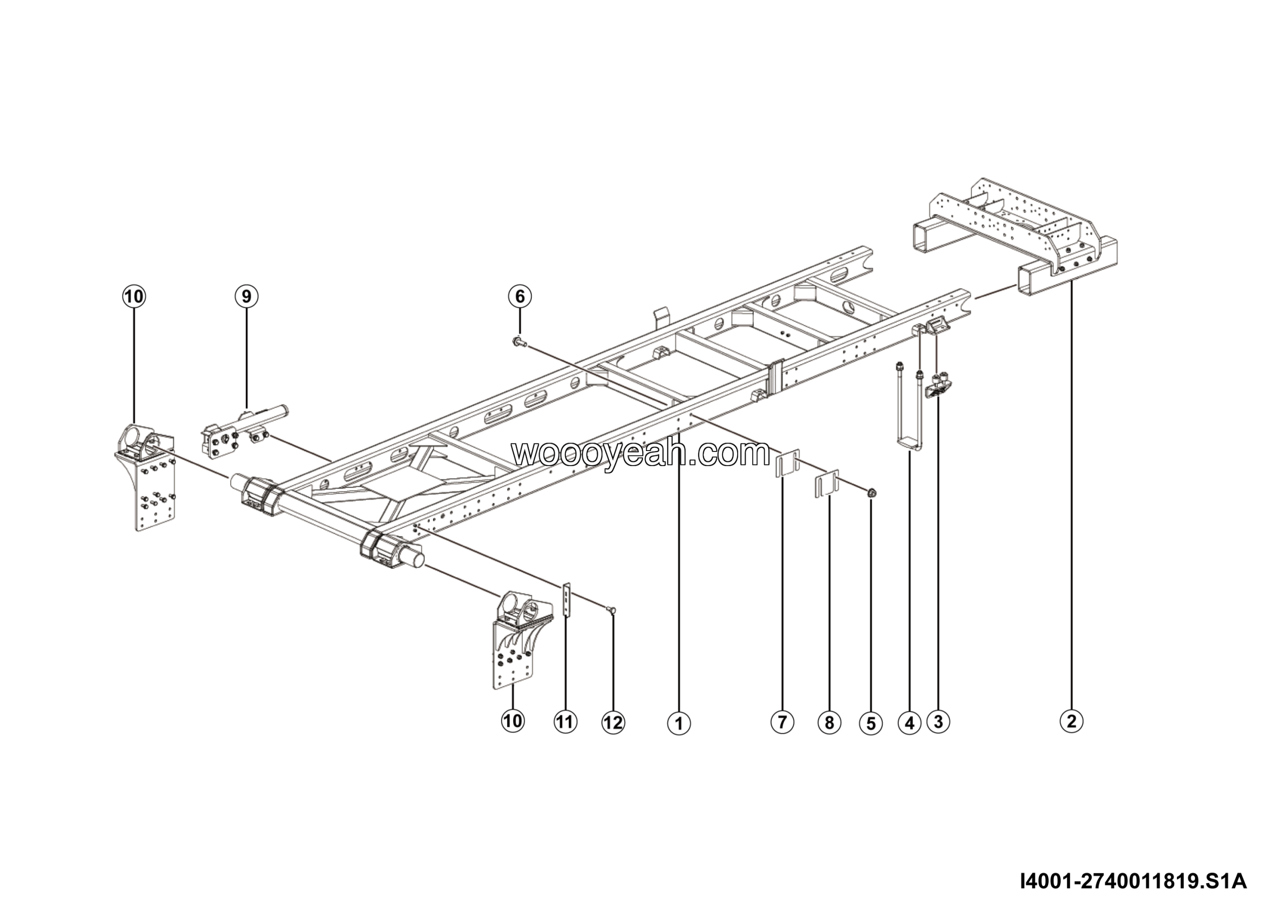 LGMG Off-Highway Dump Truck 2023 - Subframe installation - I4001-2740011819.S1A