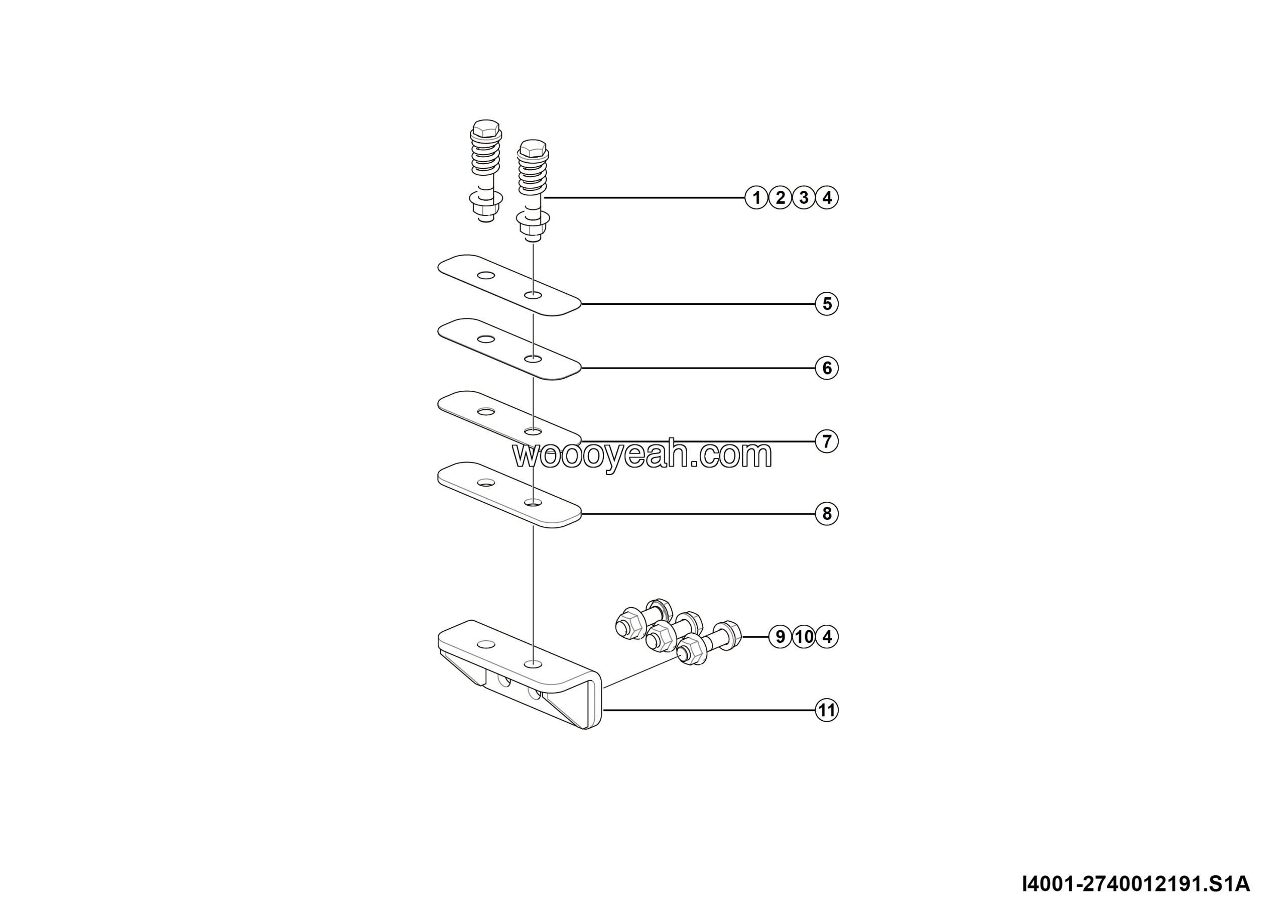 LGMG CMT106 2025 - Fr connection mount assy - I4001-2740012191.S1A
