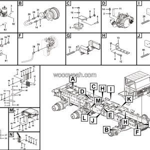 LGMG MT95H Mine Truck - Service brake assembly 1 - J1000-2710010934