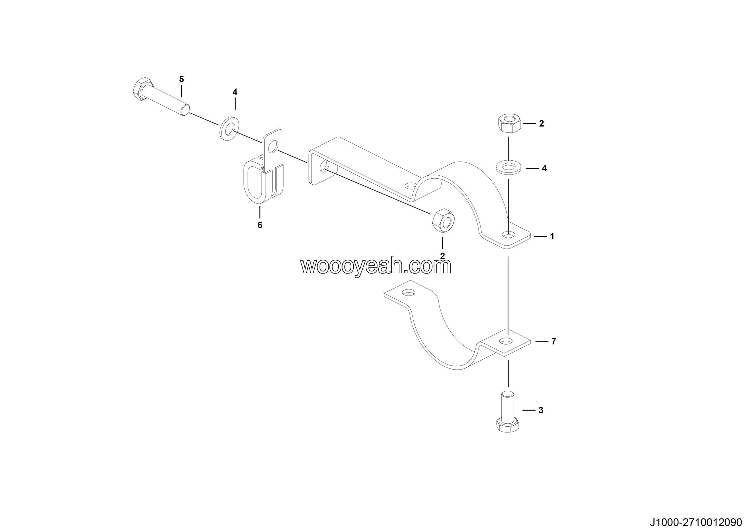 LGMG Off-Highway Dump Truck 2023 - ASM-Bracket installation assy 01 - J1000-2710012090