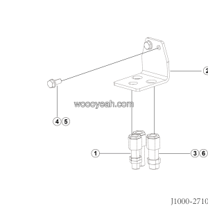 LGMG Off-Highway Dump Truck 2024 - Bulkhead joint bracket assy - J1000-2710013166.S1A