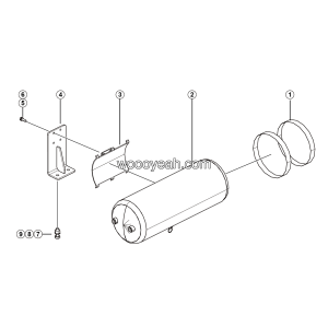 LGMG MTE106H 2025 - 30L air reservoir installation - J1000-2711011568.S1B