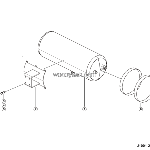 LGMG Off-Highway Dump Truck 2024 - ASM-30L Air storage cylinder installation assembly - J1001-2710012397.S1A