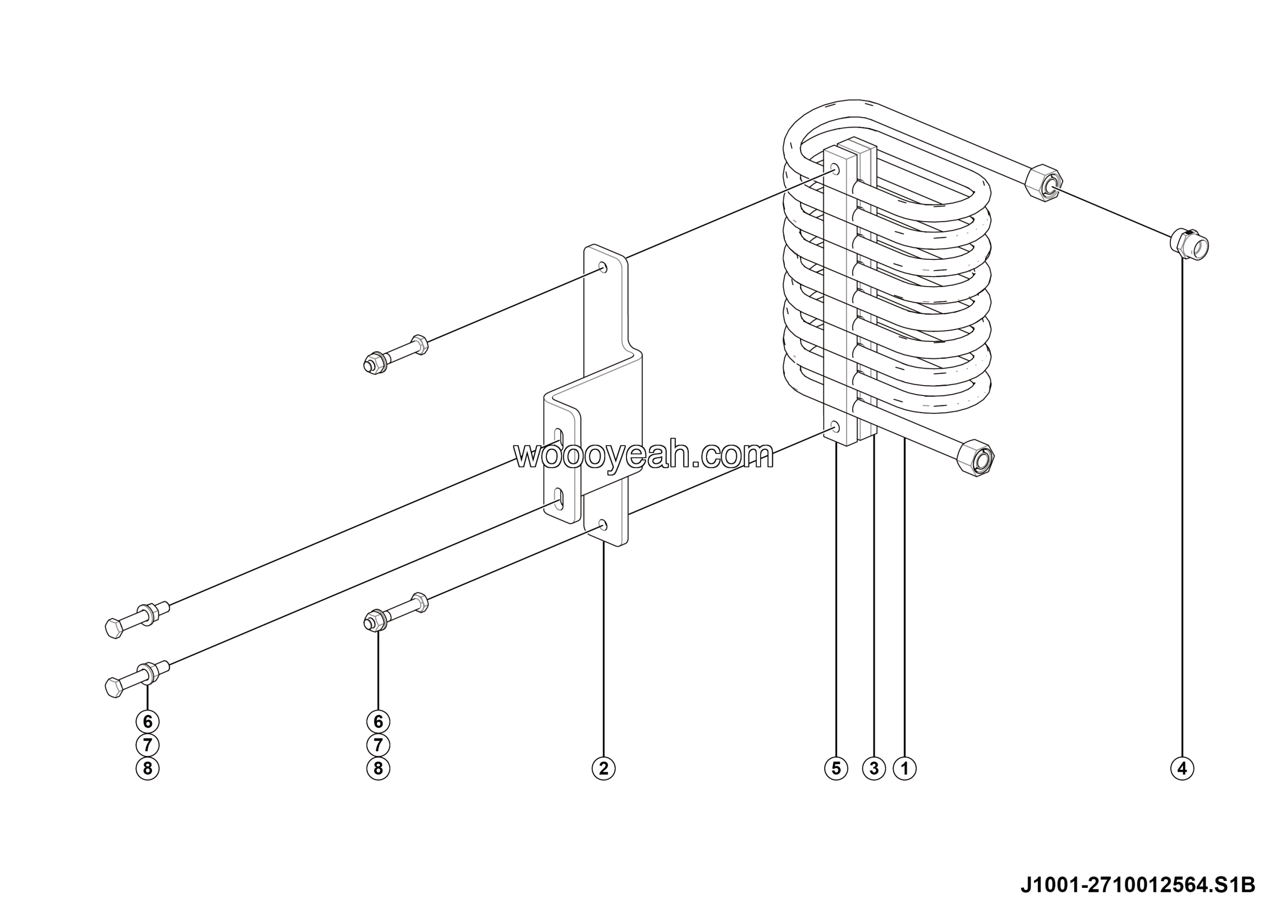 LGMG Off-Highway Dump Truck 2024 - Spiral pipe assy - J1001-2710012564.S1B