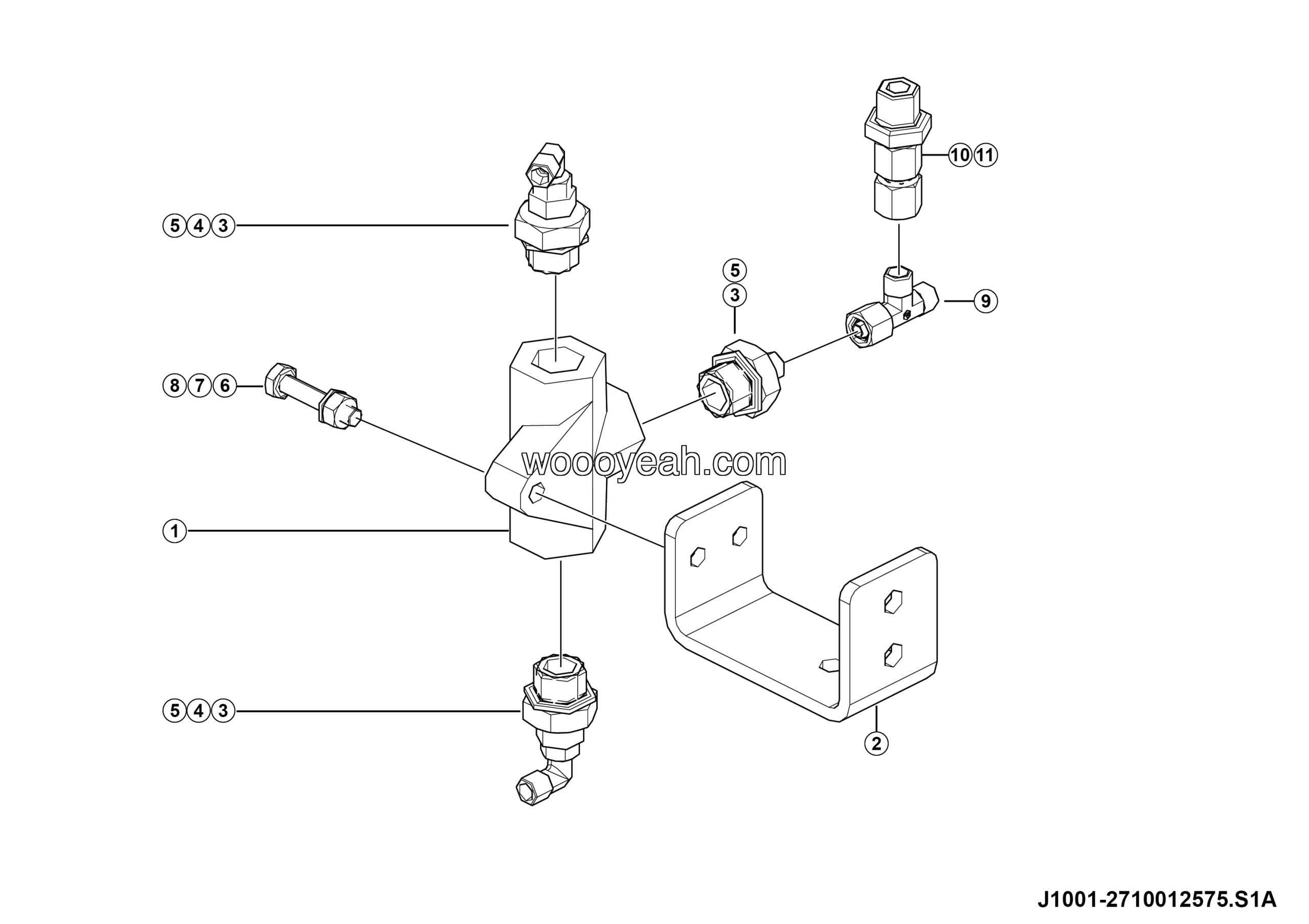 LGMG Off-Highway Dump Truck 2023 - Shuttle valve assy - J1001-2710012575.S1A