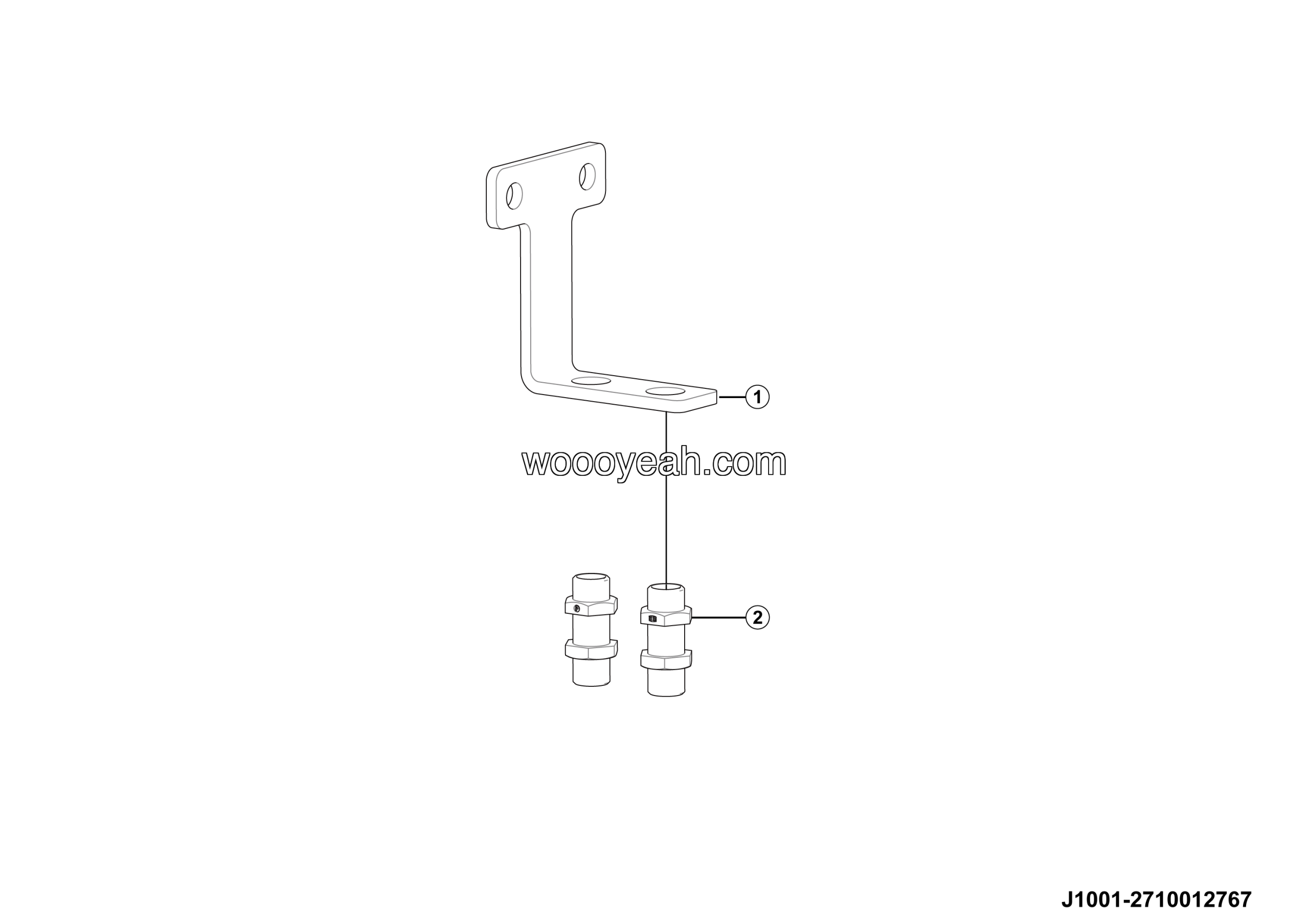 LGMG Off-Highway Dump Truck 2023 - Bulkhead joint bracket assy - J1001-2710012767
