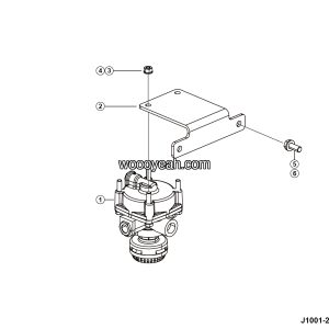 LGMG Off-Highway Dump Truck 2023 - Relay valve assy - J1001-2710012788.S1A