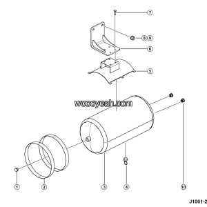LGMG Mine Truck 2026 - 30L air reservoir installation - J1001-2710012891.S1A