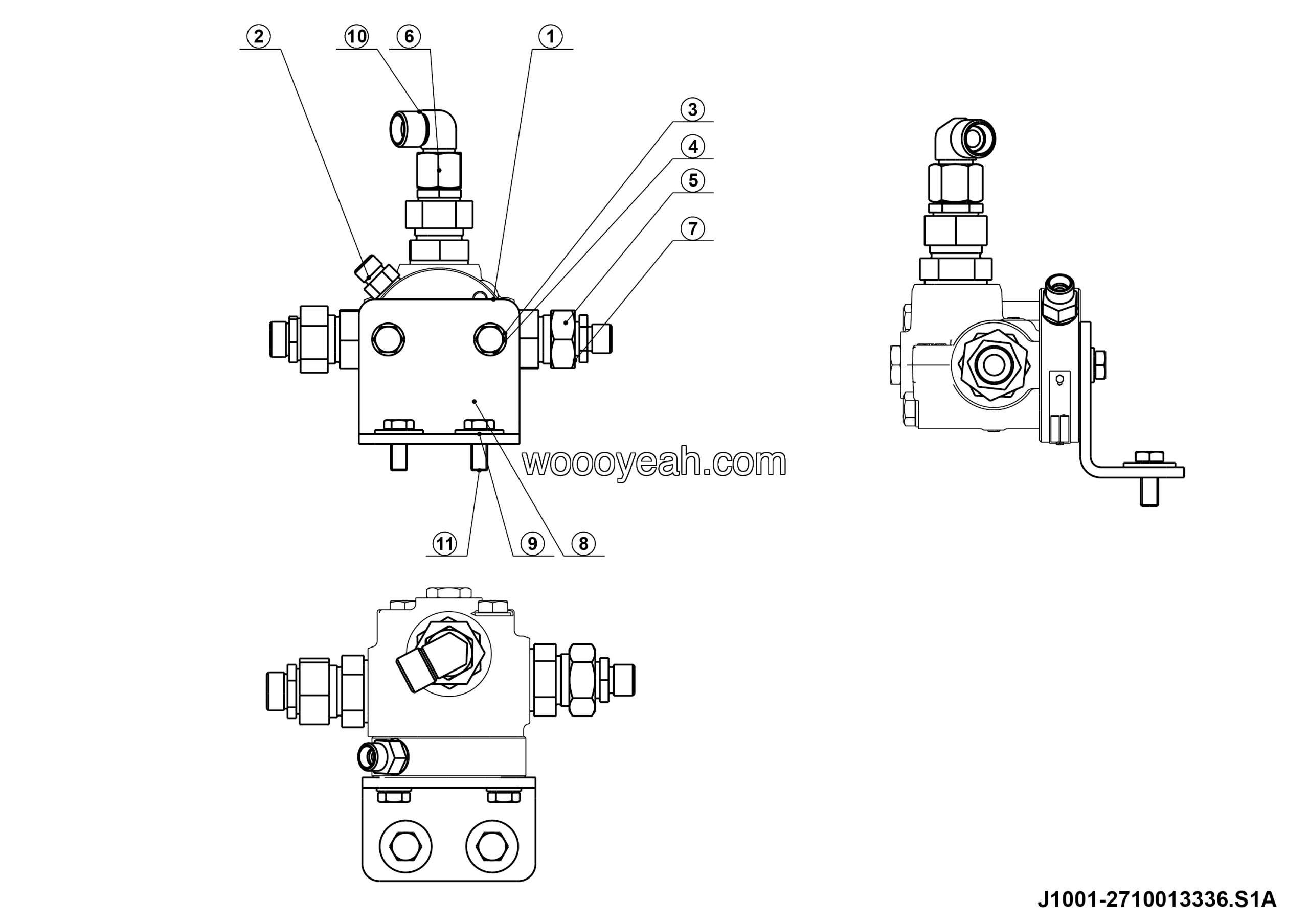 LGMG Off-Highway Dump Truck 2024 - Relay valve assy - J1001-2710013336.S1A
