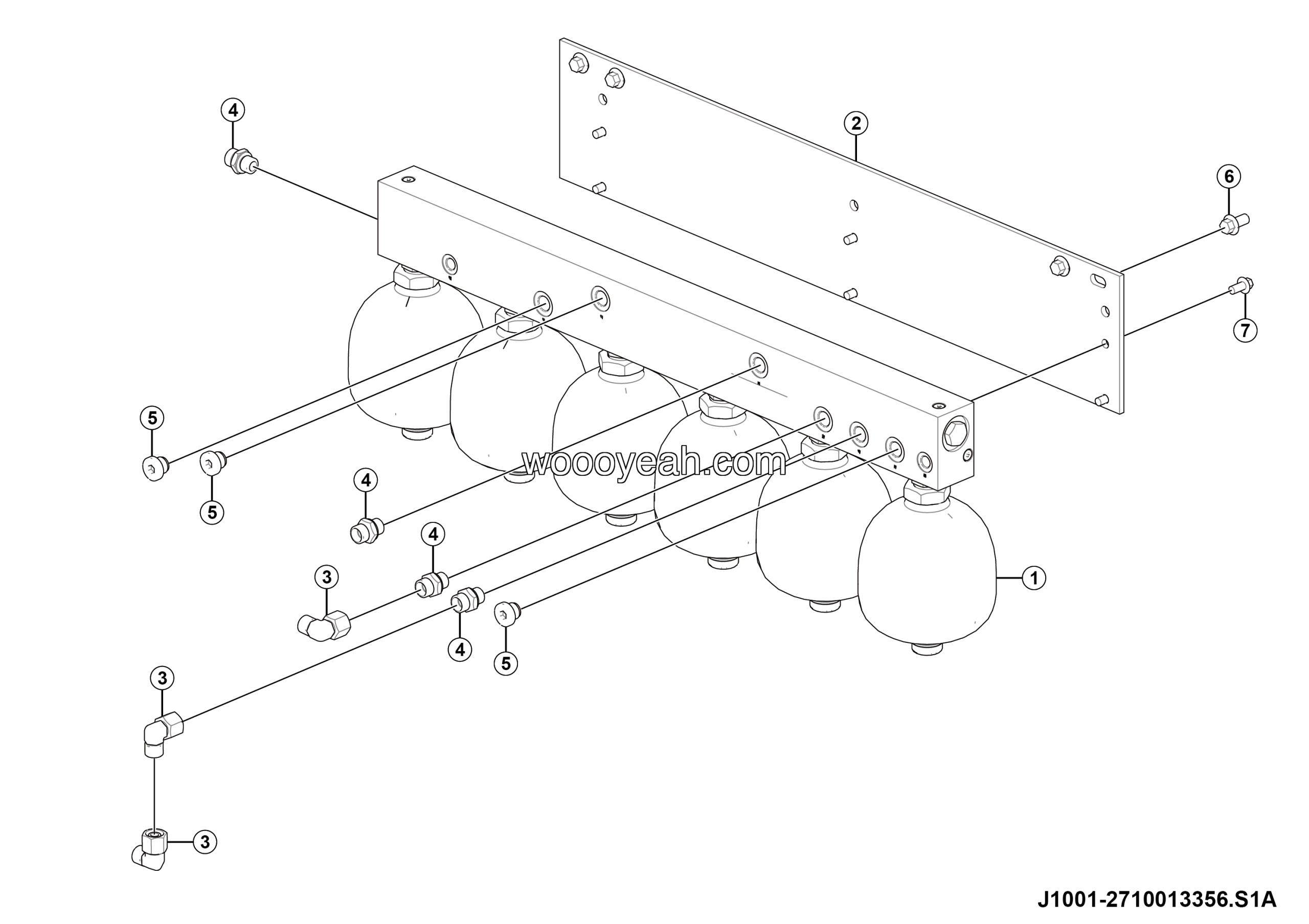LGMG AT40 2025 - Accumulator assy 02 - J1001-2710013356.S1A