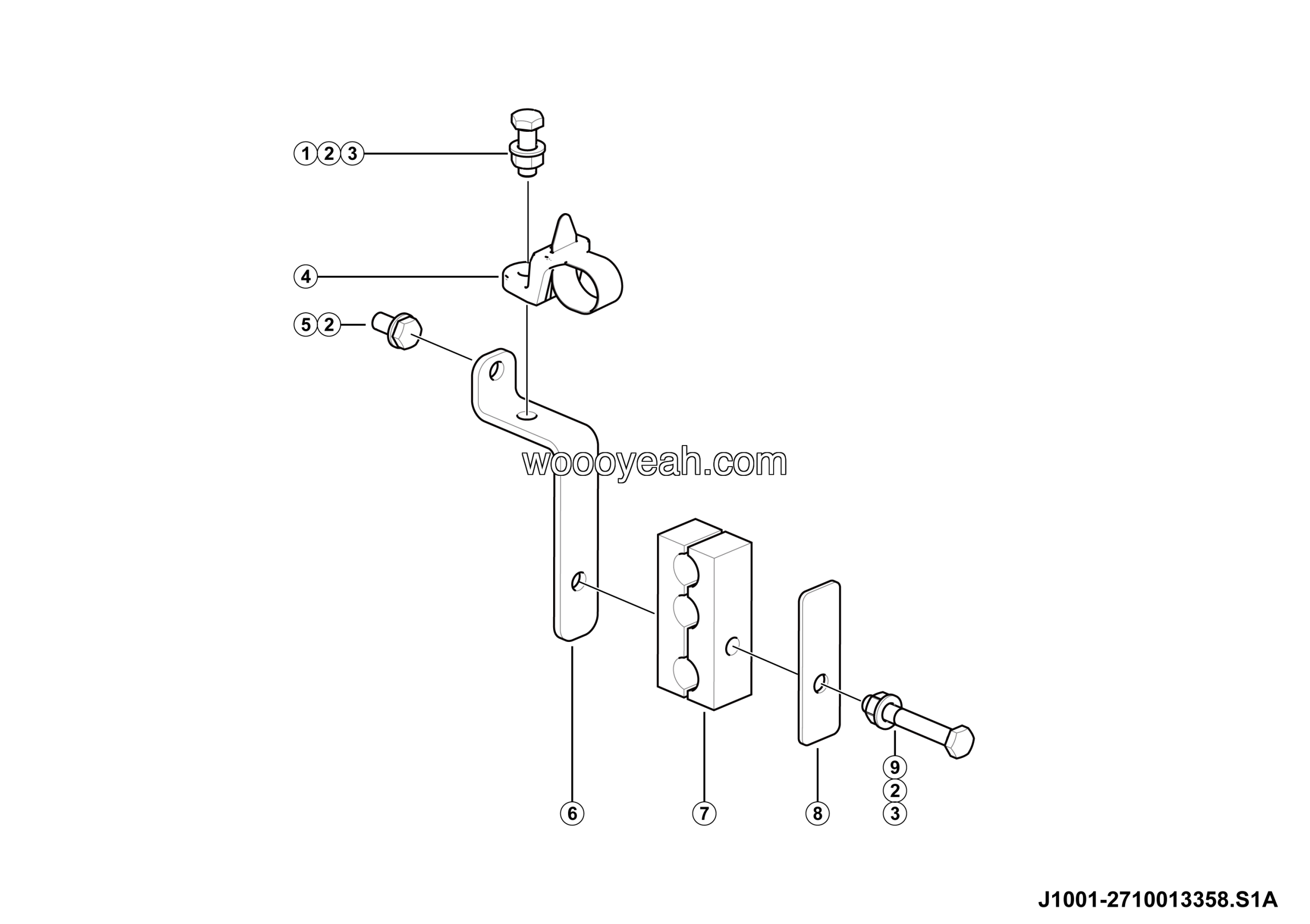 LGMG AT40 2025 - Bracket assy 04 - J1001-2710013358.S1A