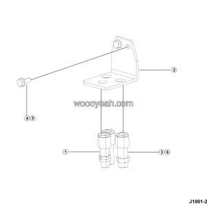 LGMG RTH100 2025 - Bulkhead fitting bracket assy - J1001-2710013772.S1A