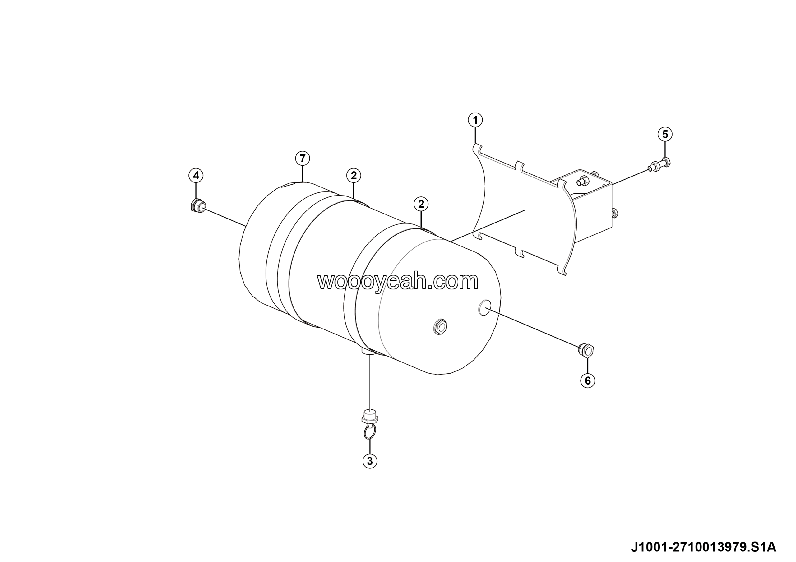 LGMG Off-Highway Dump Truck 2024 - 20l air reservoir assy - J1001-2710013979.S1A