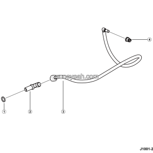 LGMG MT106H 2025 - Hyd retarder air hose assy - J1001-2710014059.S1A