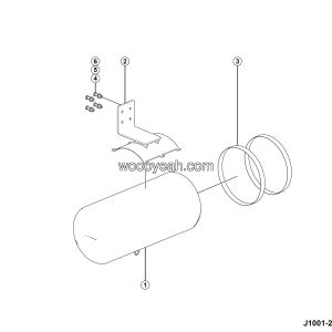 LGMG MTE106H 2025 - 50l air reservoir assy - J1001-2710014150.S1B