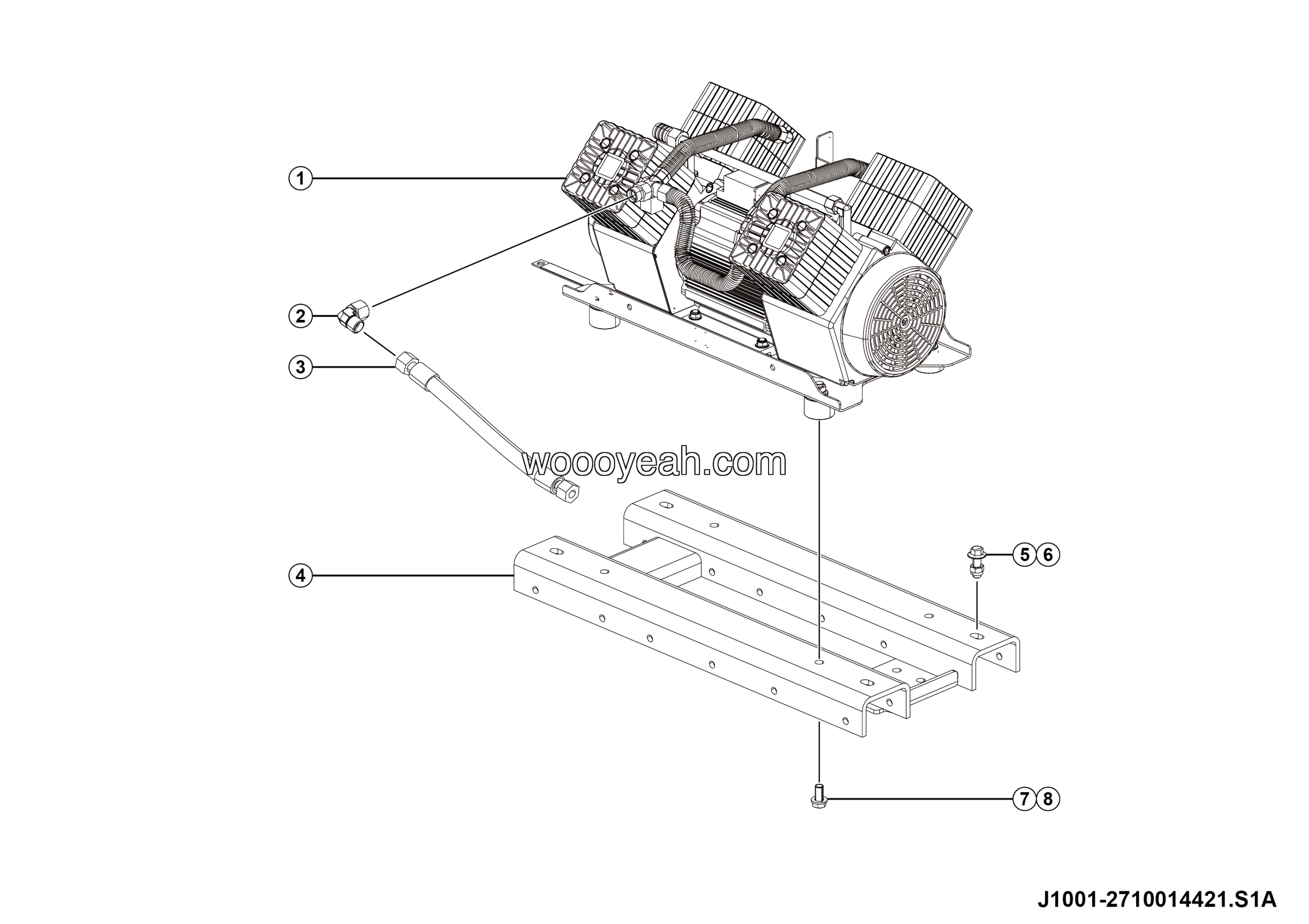 LGMG RTH100 2025 - Air compressor assy - J1001-2710014421.S1A