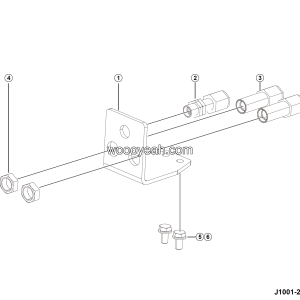 LGMG Mine Truck 2026 - Rear axle bulkhead fitting bracket assy - J1001-2710014753.S1A