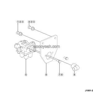 LGMG Mine Truck 2026 - 4-circuit protection valve installation - J1001-2710015018.S1A