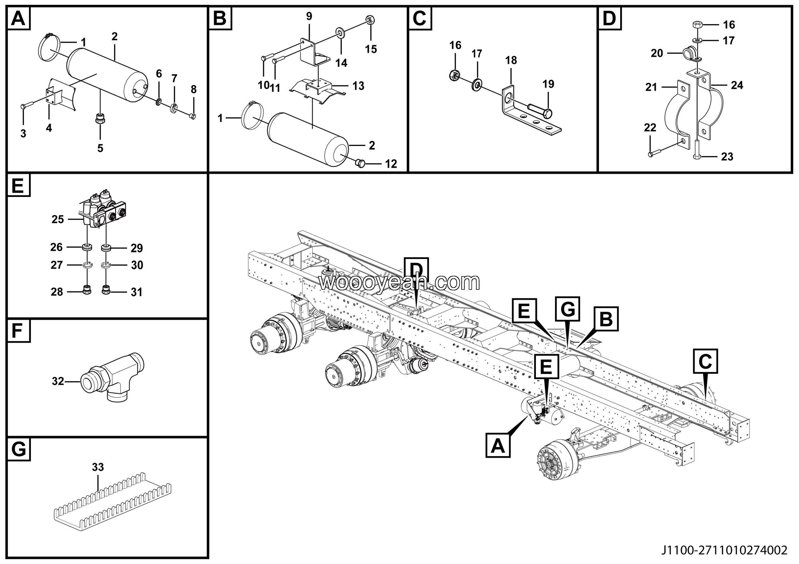 LGMG MS40 Mine Truck - Parking brake assy 2 - J1100-2711010274002