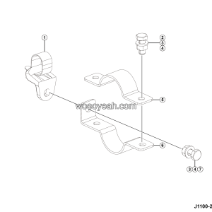 LGMG ???a?2???????°a?2?¨???| 2025 - Air hose bracket assy - J1100-2711011776.S1B