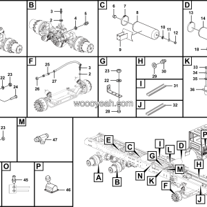 LGMG MT86C Mine Truck - Brake assembly - J1101-2711010217