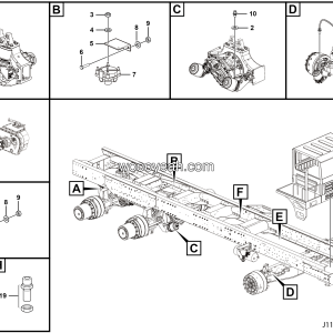 LGMG MT86D Mine Truck - Parking brake assy 1 - J1101-2711010263001