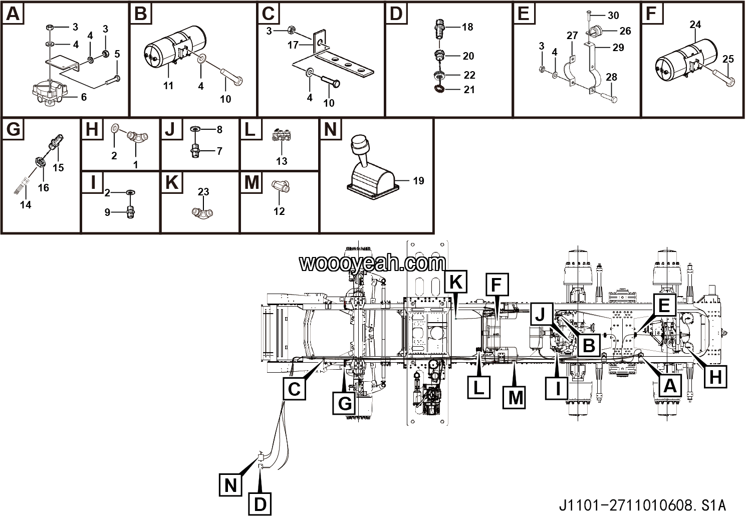 LGMG Off-Highway Dump Truck 2022 - Parking brake assy - J1101-2711010608.S1A