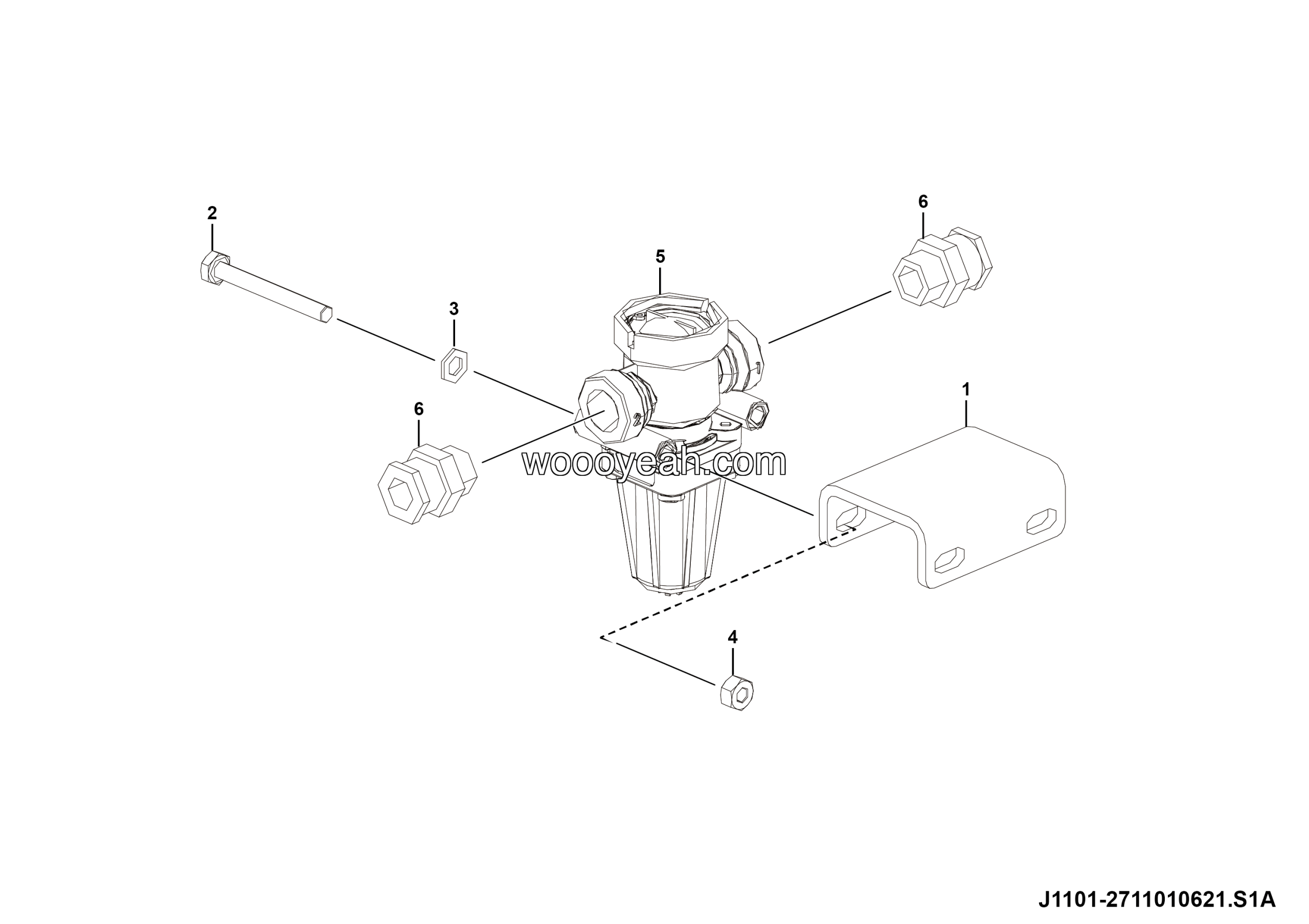 LGMG Off-Highway Dump Truck 2023 - ASM-Pressure Limiting Valve Installation assy - J1101-2711010621.S1A