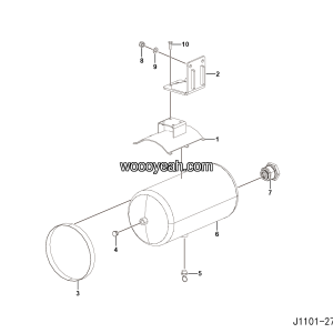 LGMG Off-Highway Dump Truck 2024 - ASM-Gas tube installation assy(30L) - J1101-2711010758.S1A