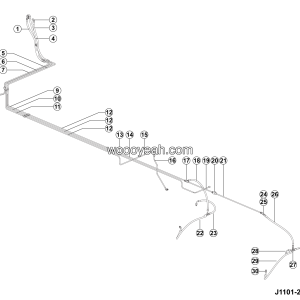 LGMG Off-Highway Dump Truck 2023 - Parking brake lines assy - J1101-2711011550.S1A