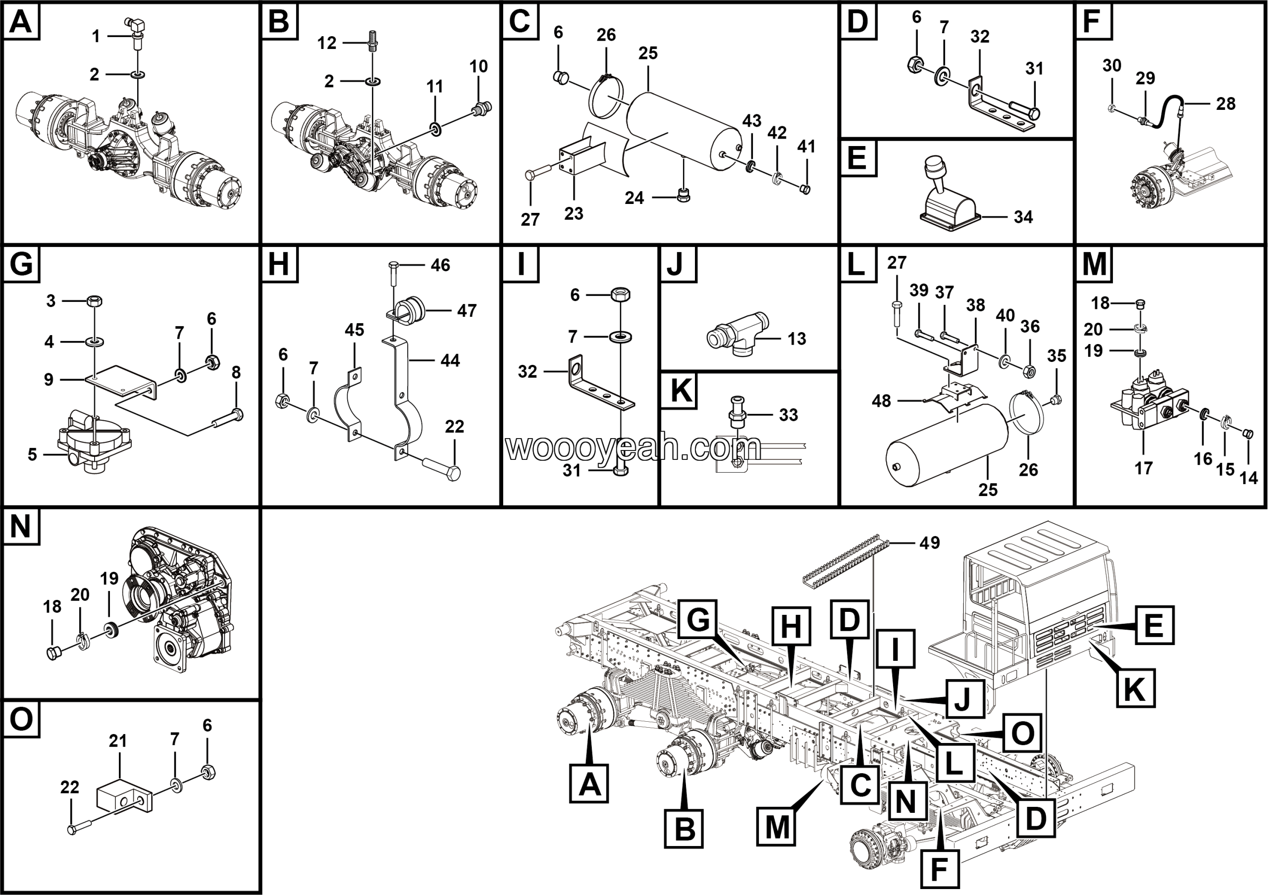 LGMG MT86D Mine Truck - Parking brake assy - J1102-2711010263