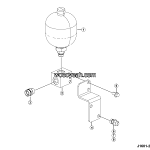 LGMG AT40 2025 - Accumulator installation assembly - J1601-2716014466.S1A